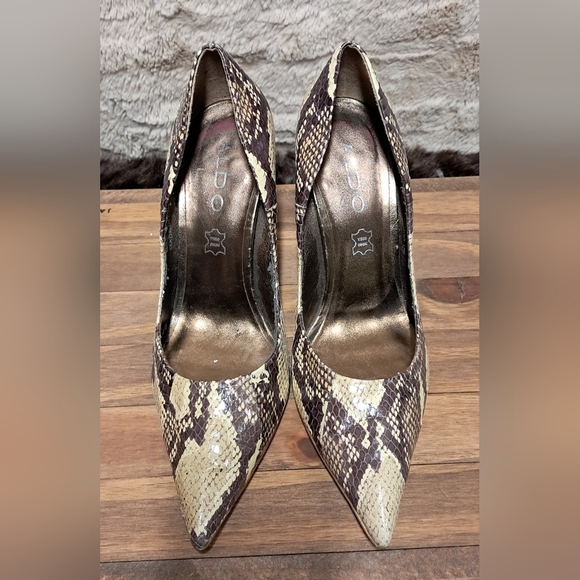 Aldo Faux Snakeskin Stilettos Size 7 - Picture 6 of 7